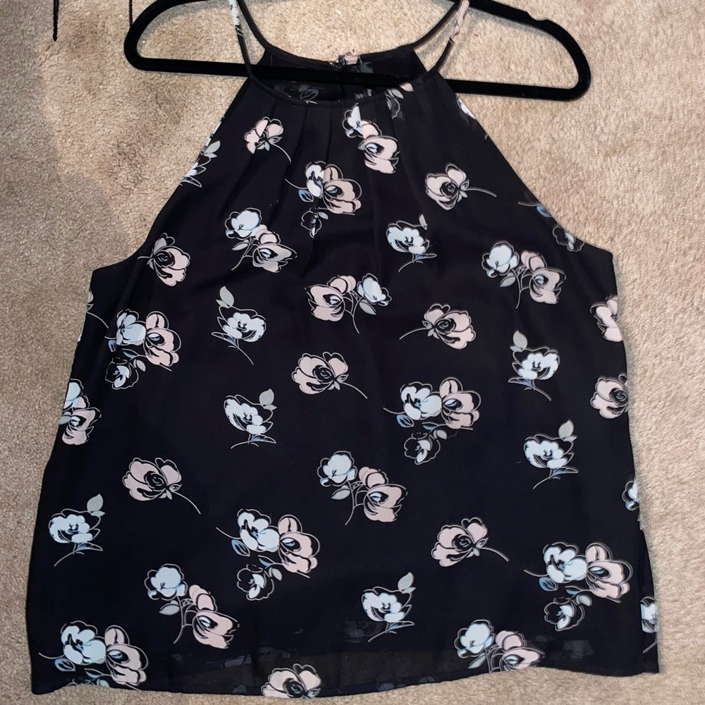 Dressy Floral Halter Tank